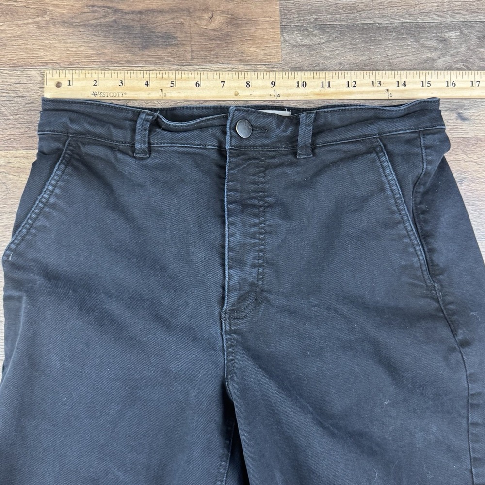 Everlane 10 Wide-Leg‎ Pants High Rise Stretch Black Denim Jeans Comfortable - Picture 6 of 9